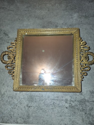 Petit plat miroir bronze - miroir,
