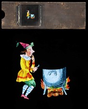 LE CHAUDRON  - Plaque lanterne magique animée 1850