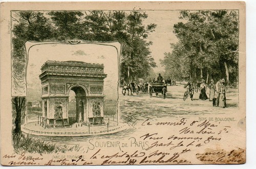 Paris cpa arc de - -,