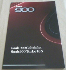 1987 SAAB 900 TURBO 16S CABRIOLET Catalogue Brochure Prospekt Folder Pub French
