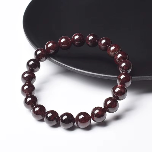 Bracelet perles grenat en - bracelet,