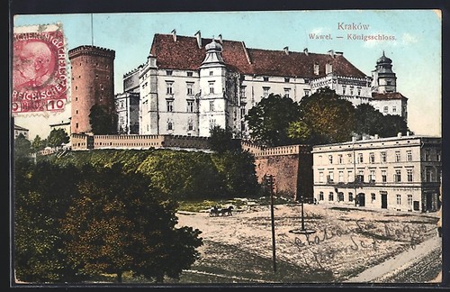 Cracovie vue sur château - cracovie,,