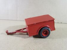 728U Vintage Kit Métal Remorque Rouge 1 Essieu 4 Roues + Attache L 7.4 cm