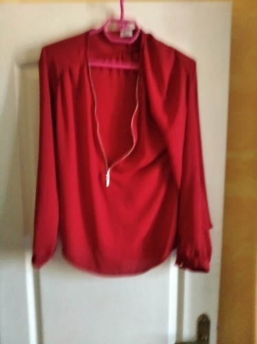Top blouse chemisier rouge - chemisier,