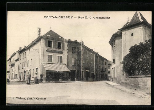 Cpa pont chéruy rue c - cpa,
