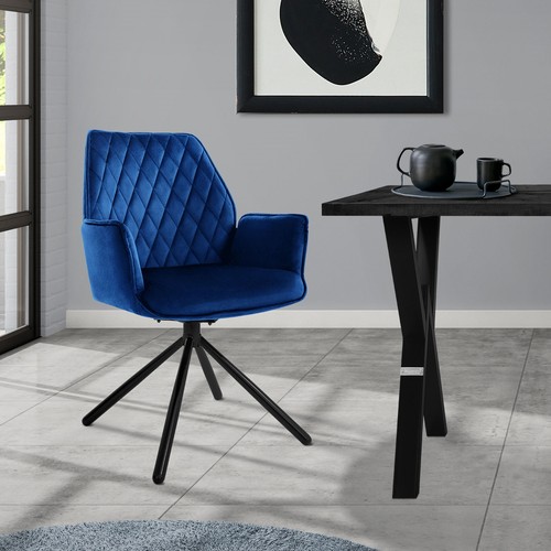Chaise salon bleu - bleu, en