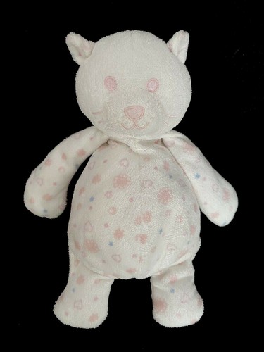Doudou chat blanc rose - chat,
