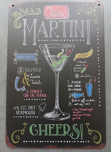 Make martini plaque en alu - make, a