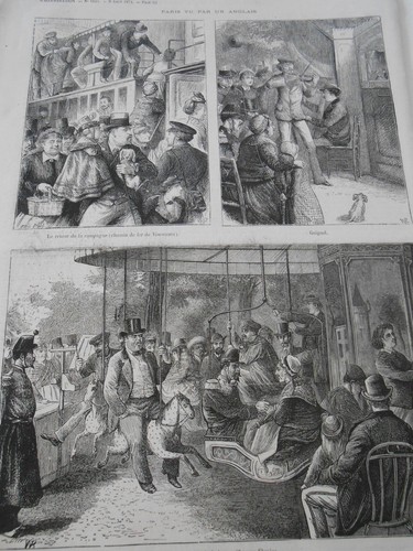 Gravure 1874 paris par - 1874,