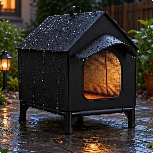Cabane chat surélevée aéré - chat,