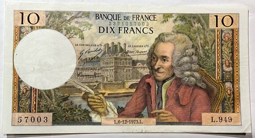 Francs voltaire 12 1973 - francs, 06/12/1973