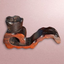 Vintage Handcarved Wooden Candle Holder, Primitive Rustic Spanish Style 1950s