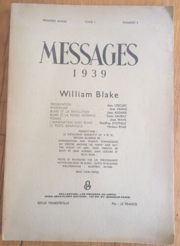 Messages 1939 william blake - 1939,