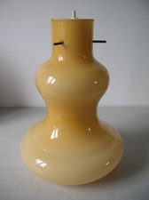 Ancien lustre abat jour luminaire plafonnier en verre années 1970/80 déco rétro