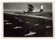 Escadre Française à Calais et avion, Tirage vintage, 1938 Escadre Française à Ca