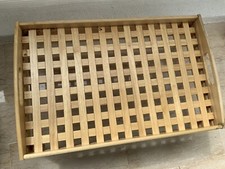 GRAND PLATEAU EN BOIS NATUREL AVEC PIEDS POUR PETIT DÉJ OU DÎNER AU LIT