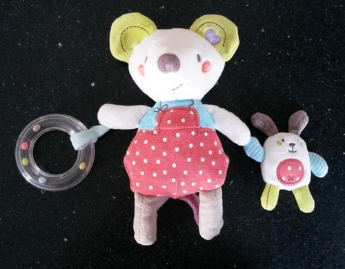 Peluche doudou souris - souris, pommette