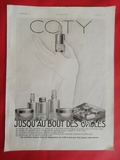  Publicité de presse 1930  Beauté COTY Jusqu'au bout des ongles Fusil DARNE 