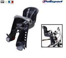Siege vélo avant central enfant porte bébé Polisport (sur cadre 9 à 22 Kg)