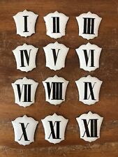 12 Plaques émaillées Numéros Chiffres meuble Métier clapet vintage industriel Z
