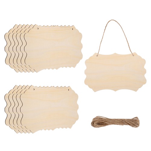 Pancarte bois brut 9x6 - en,