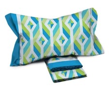 Draps de mariée « Ageris » complet en coton 100 % fantaisie géométrique