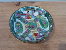 Coupelle murale décorative porcelaine chinoise et laiton