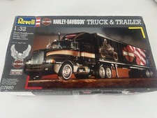 Revell 07980 Harley-Davidson Truck Trailer 1/32 Neuf Boîte Usé Complete Maquette