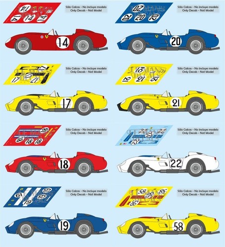 Décal ferrari 250 mans - décal,