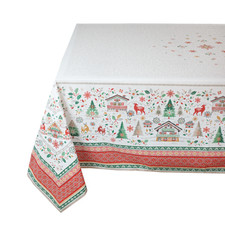 Nappe de Noël Cervin 2m x 1m50 coton enduit plastifié - MCTISSUS - 3700913829763