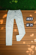 IKKS W 25 Taille 34 Superbe pantalon jeans jean denim SLIM gris clair femme