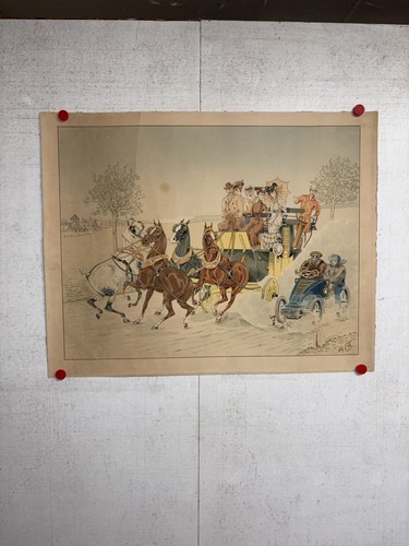 Rare affiche ancienne voiture - rare,