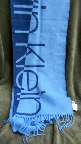 Calvin klein blue scarf logo - klein,