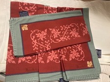 4 SERVIETTES DE TABLE  RAFFAELO DE LA MAISON BEAUVILLE  53 cm  X  54 cm