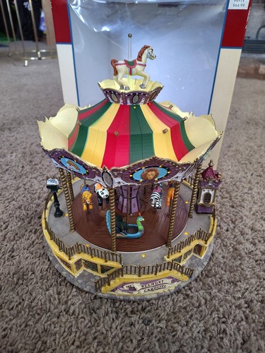 Lemax village belmont carousel - lemax,