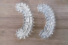 2 ANCIENS ELEMENTS PLAQUE EN VERRE DE MURANO POUR  MIROIR VENITIEN VENISE