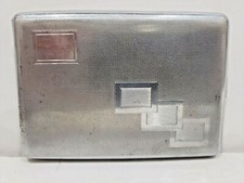 Vintage Travail Plaqué Argent Cigarette Étui 3 1/4 x 12.1cm Autriche 400/18