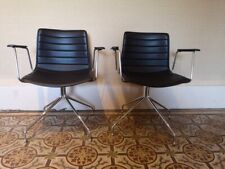 Fauteuils cuir marron design