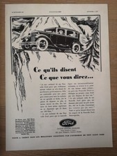 Publicité de 1930 Ford automobile - Voiture 12 litres au 100km - Falaise -  2744