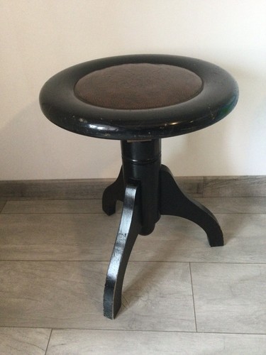 Tabouret piano ancien cuir - tabouret,