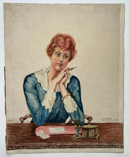 Portrait femme aquarelle - femme,