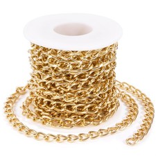 Chaîne à Maillons pour Bijoux, 5 Mètres Chaîne de Collier Chainette en Métal ...
