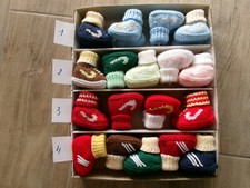 chaussons bébé baigneur naissance tricotés laine Phildar, prix la paire au choix