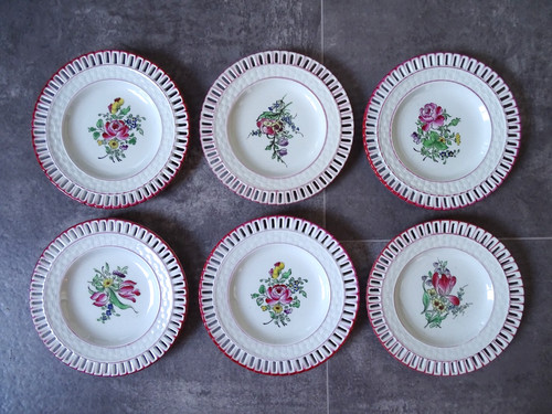 Assiettes ajourées faience - ajourées,