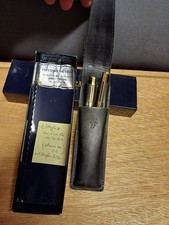 Superbe parure stylo plume et stylo bille WATERMAN  + boite + étui en cuir 1990