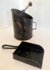 JOUET ANCIEN EN TÔLE - MINI SEAU À CHARBON AVEC SA PELLE