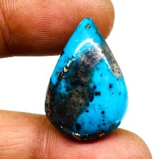 26 Cts Naturel Bleu Turquoise 26x18mm Poire Haut Qualité Ample non Traité Gemme