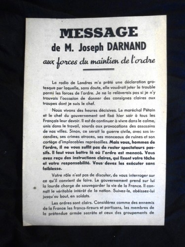 Joseph darnand tract aux - joseph, gmr