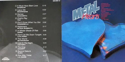 Metal hearts polyphon - metal,