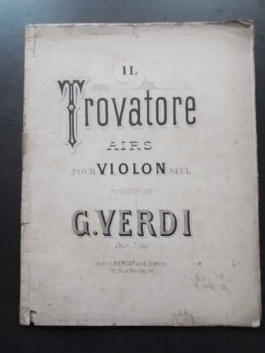Partition ancienne violon - partition,